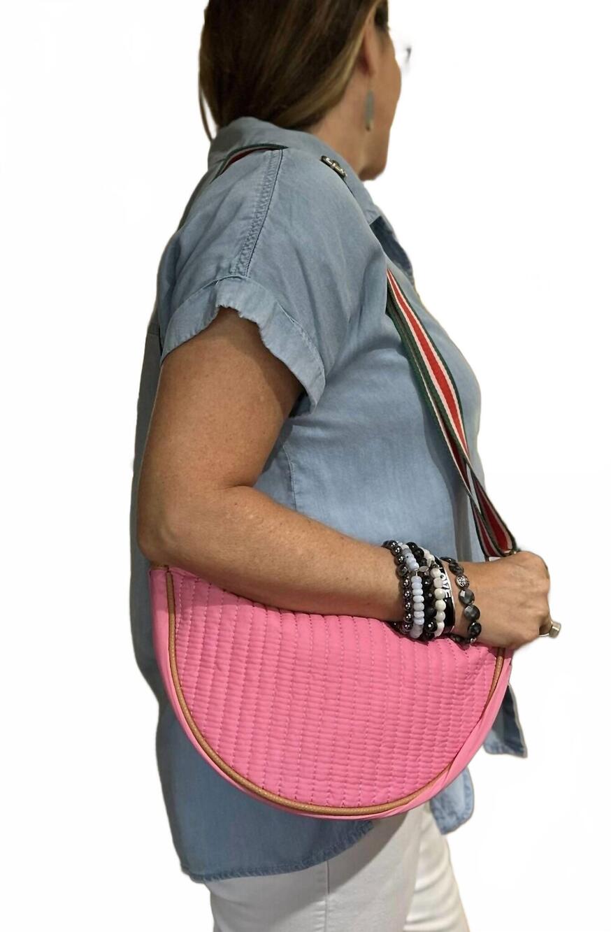 NEW SHIRALEAH women's ezra crossbody bag in pink